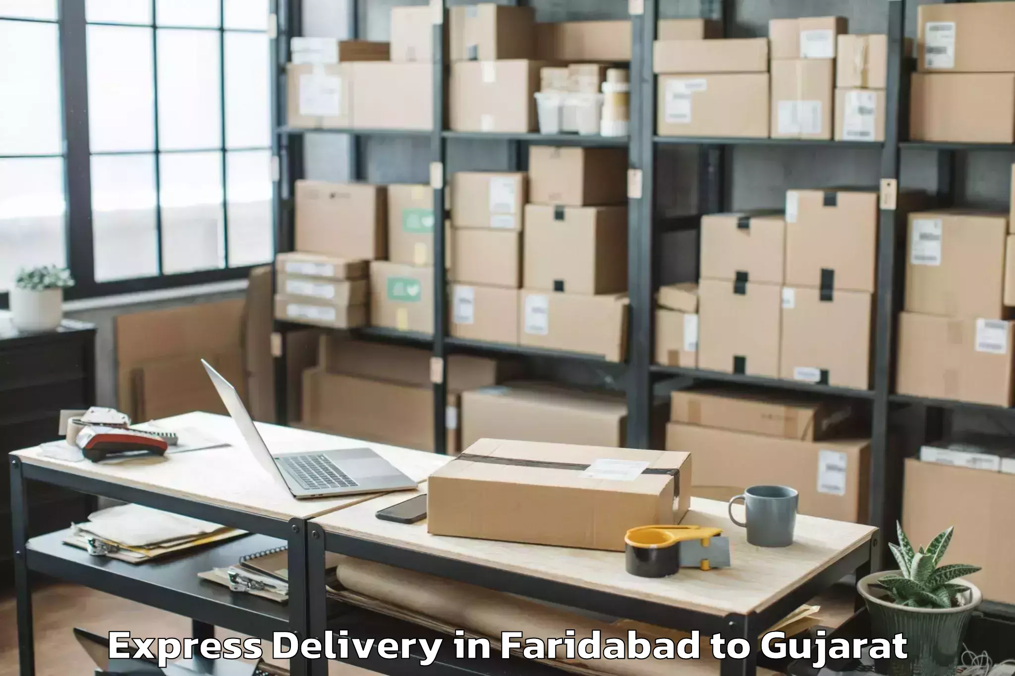 Easy Faridabad to Lavad Express Delivery Booking